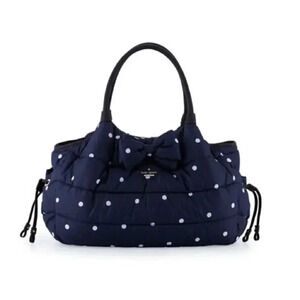 Kate Spade Stevie Quilted Polka Dot Diaper Bag Navy